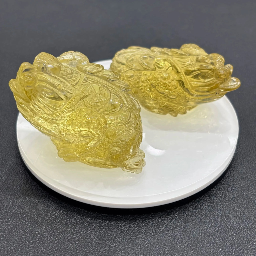 Natural Citrine Wealth Toad - La Maison Val D'or
