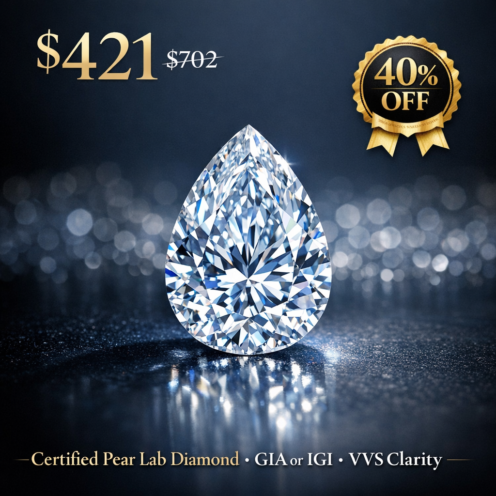 Certified Pear Lab Diamond La Maison Val D'or